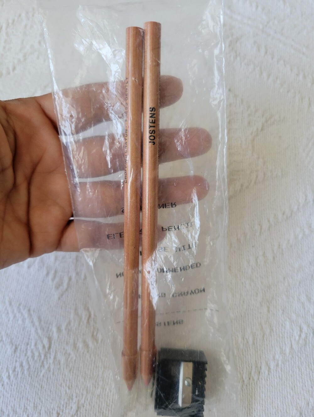 Vintage Jostens Wood Cropping Pencil Set with Sharpener New Sealed